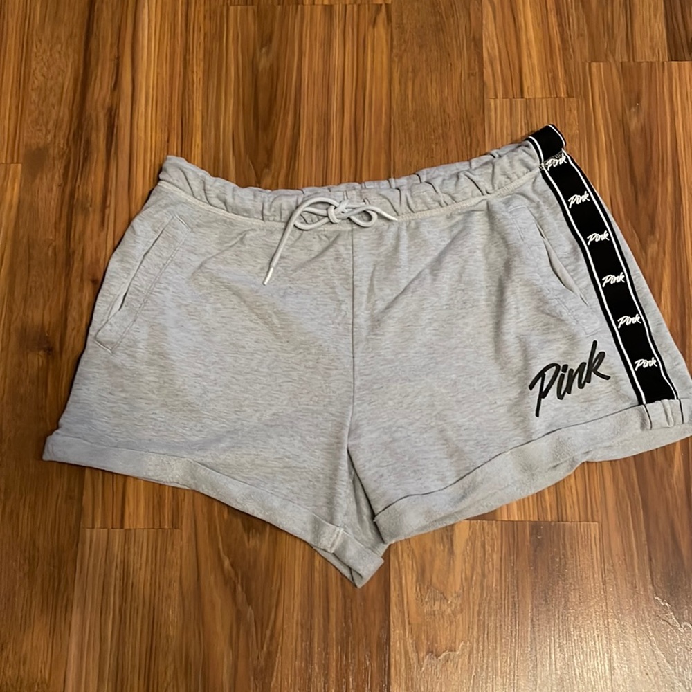 Pink Victoria’s Secret athletic sweat shorts L